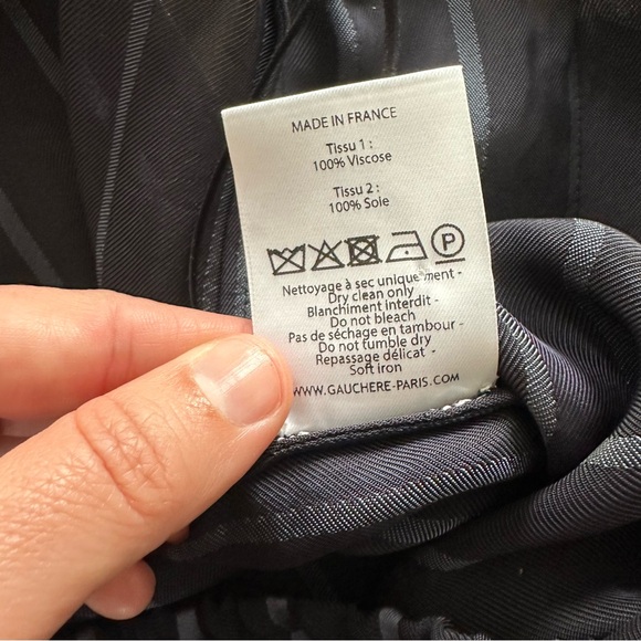 Gauchere • Striped and Sheer Midi Skirt • 42 (10) - Picture 9 of 15